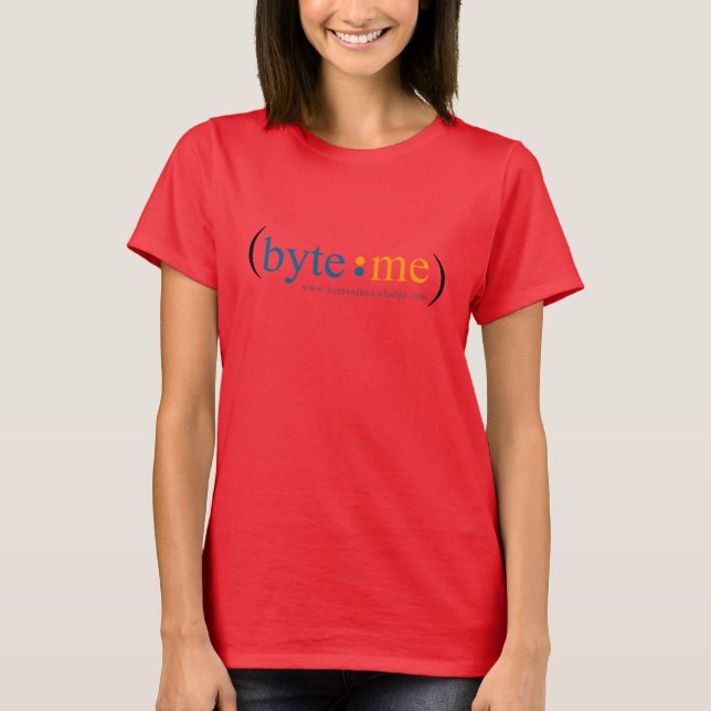Front byte me, back book logotyp tee shirt (Framsida)