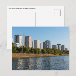 Front de Seine i Paris, Frankrike Vykort