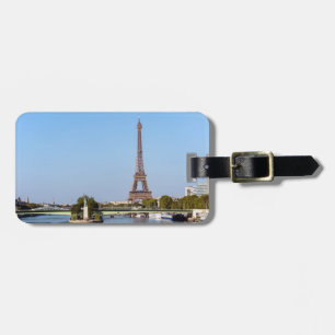 Front de Seine och Eiffel torn - Paris, Frankrike Bagagebricka