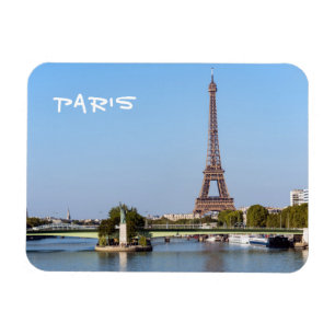 Front de Seine och Eiffel torn - Paris, Frankrike Magnet