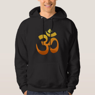 Front Design om Mantra Symbol Yoga Asana Manar Hoodie