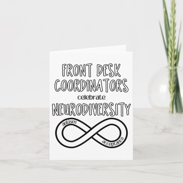 Front Desk firar Neurodiversity Acceptance Au Kort (Framsida)