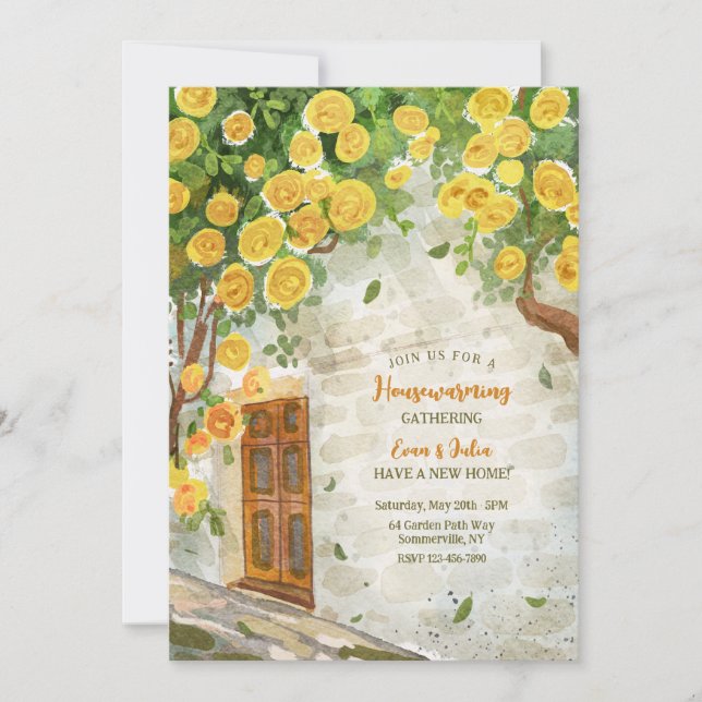 Front Dor Houseuppvärmning Party Inbjudningar (Framsida)