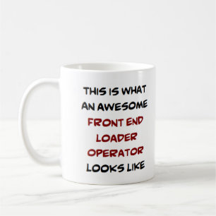 front end-lastare, operator, fantastisk kaffemugg