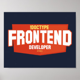 Front end-utvecklare poster