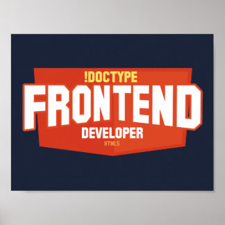 Front end-utvecklare poster