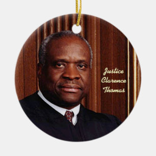 Front: Justice Clarence Thomas Ornaments Julgransprydnad Keramik