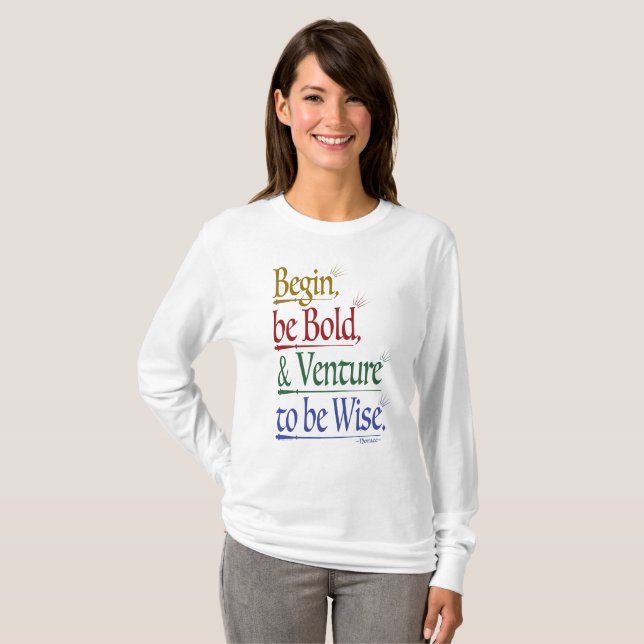 Front - Magic Horace Quote Långärmad Shirt T (Hel framsida)