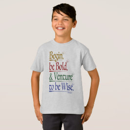 Front - Magic Horace Quote Unisex Kids T-Shirt