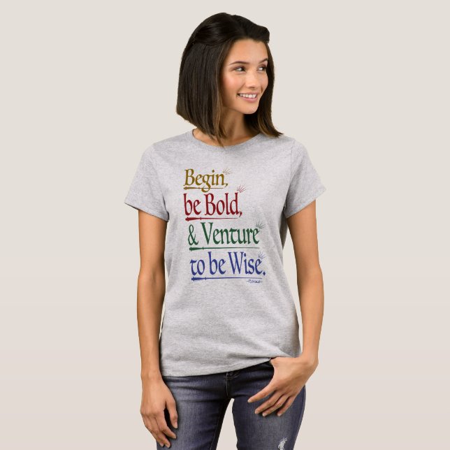 Front - Magic Horace Quote Women's T-Shirt (Hel framsida)