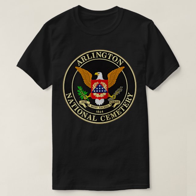 FRONT och BACK Arlington National Cemetery Zip  T Shirt (Design framsida)