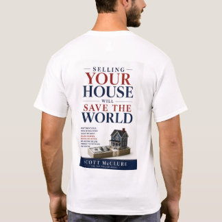 Front- och bak-T-shirt - Rädda världen T Shirt