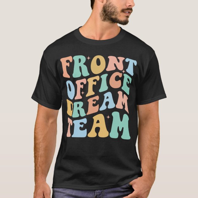 Front Office Dream Team School Secretary Square Cr T Shirt (Framsida)