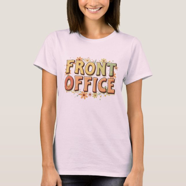 Front Office - Retro Blommigt 70s T Shirt (Framsida)