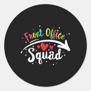 Front Office Squad Fuuny Team Front Office Persona Runt Klistermärke