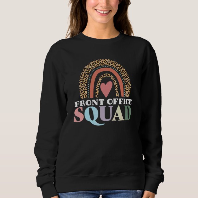 Front Office Squad Leopard Rainbow Till Skolan  T Shirt (Framsida)