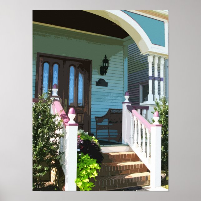 Front Porch in Ocean Grove NJ Poster (Framsidan)
