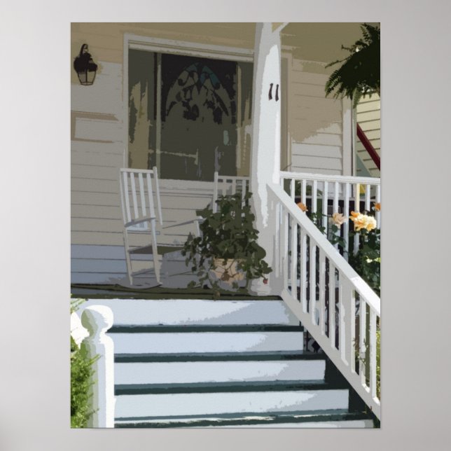 Front Porch in Ocean Grove NJ Poster (Framsidan)