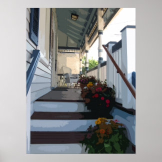 Front Porch in Ocean Grove NJ Poster