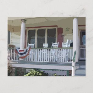 Front Porch in Ocean Grove NJ Vykort
