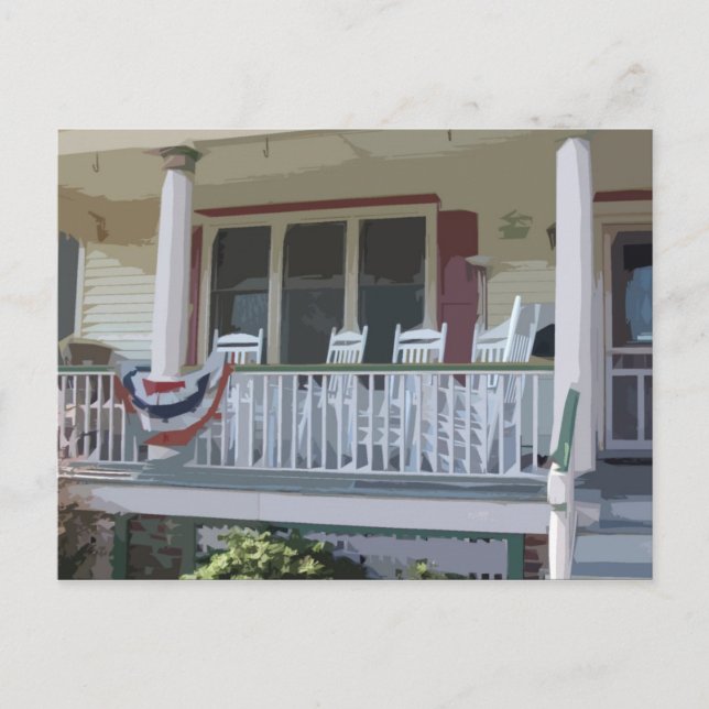 Front Porch in Ocean Grove NJ Vykort (Framsida)