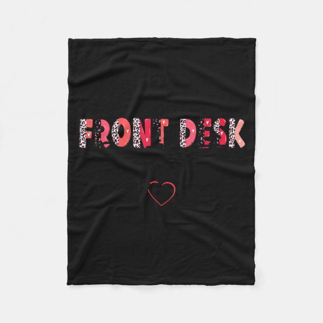 Front Receptionist Desk Valentines Day Hostal Nurs Fleecefilt (Framsidan)