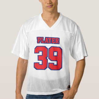 Front RED NAVY BLUE WHITE Manar Football Jersey