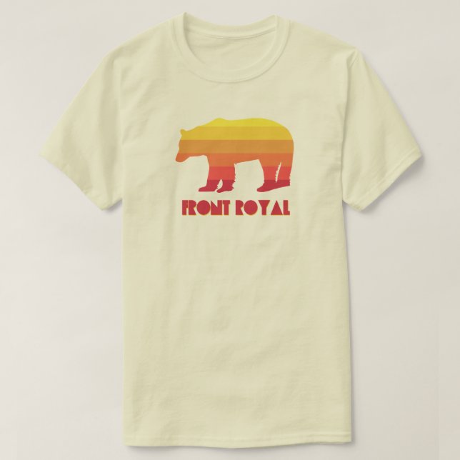 Front Royal Virginia Rainbow Bear T Shirt (Design framsida)
