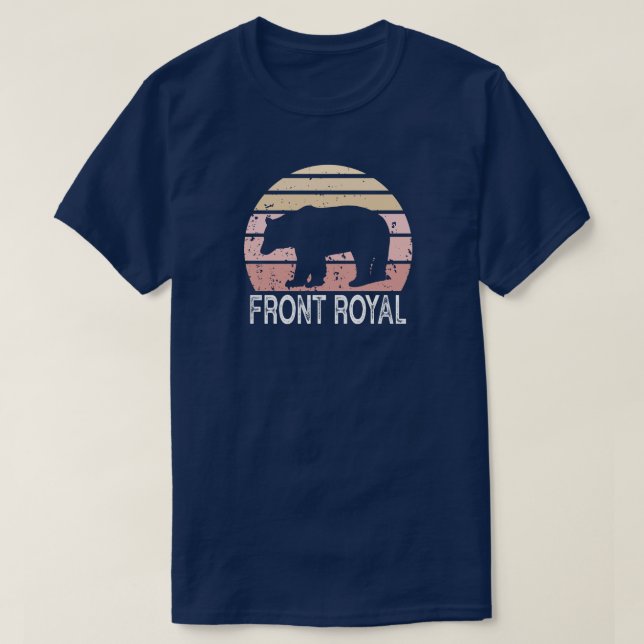 Front Royal Virginia Retro Bear T Shirt (Design framsida)