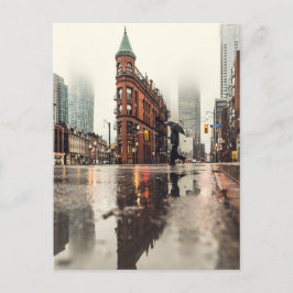 Front Street, Toronto Street View, Rain, Ontario Vykort