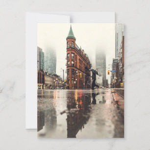 Front Street, Toronto Street View, Rain, Ontario Vykort