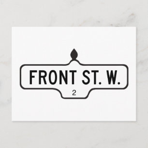 Front Street Väster, Toronto Street Sign Vykort
