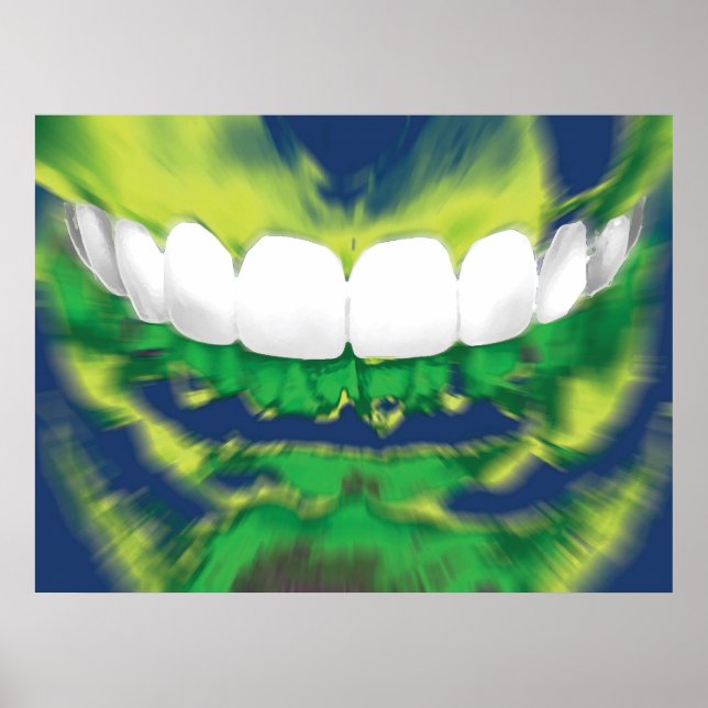 Front Teeth Design Dentist Orthodontist Poster (Framsidan)