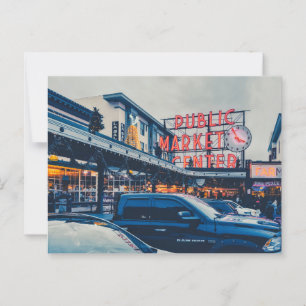 Front View Pike Market, Seattle, Washington Vykort