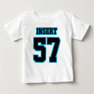 Front WHITE BLACK BLUE Tutu Football Jersey Tee