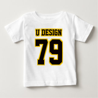 Front WHITE BLACK GULD 3/4 Sleeve Raglan Tee Shirt
