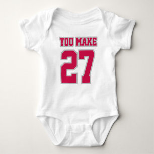 Front WHITE CRIMSON SILVER Romper Football Jersey Tröja