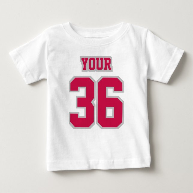 Front WHITE CRIMSON SILVER Shirt Football Jersey Tee (Framsida)