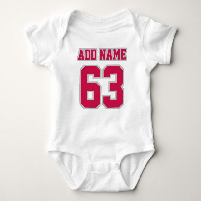 Front WHITE CRIMSON SILVER Tutu Football Jersey Tee (Framsida)