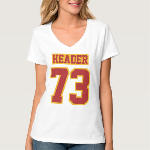 Front WHITE SCARLET RED GULD Womens Hanes Nano Tee Shirt