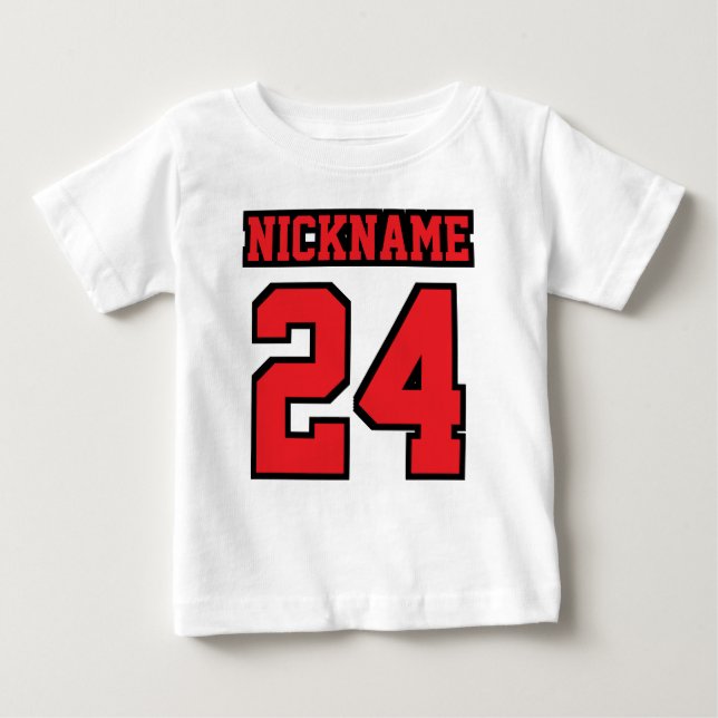 Front WHITRED BLACK Dress Football Jersey Tee Shirt (Framsida)