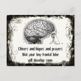 Frontal Lobe Haiku Postcards Vykort