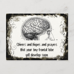 Frontal Lobe Haiku Postcards Vykort