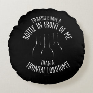 Frontal Lobotomy Round Pillow Rund Kudde