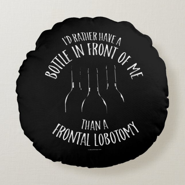 Frontal Lobotomy Round Pillow Rund Kudde (Framsidan)