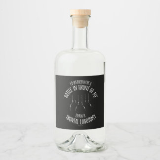 Frontal Lobotomy Spritflaskor Etikett
