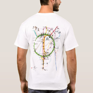 Frontborstat, bakåtåtkomst till landmärke i Tokyo T Shirt