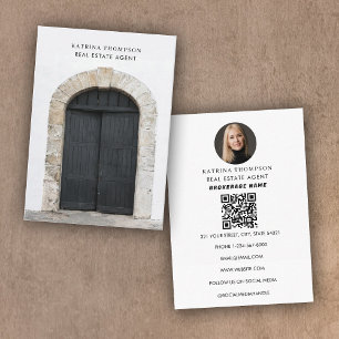 Frontdörr för verklig Gods-fotoskrivare, QR-kod Visitkort