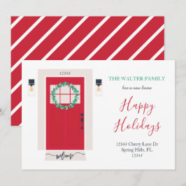 Frontdörrens Flytta Announcement Red Meddelande