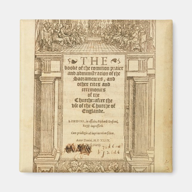 Fronten "Bok i Common Prayer" Magnet (Framsidan)